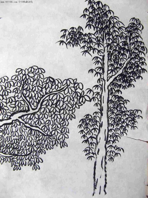 尺半無款林木練畫樹林